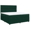 vidaXL Cama com molas/colch&atilde;o 200x200 cm veludo verde-escuro