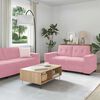 vidaXL Conjunto de Sof&aacute;s 3 pcs Rosa 221 x 80 x 80 cm Veludo