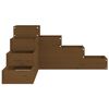 vidaXL Floreira c/ 4 n&iacute;veis 80,5x79x36 cm pinho maci&ccedil;o castanho-mel