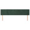 vidaXL Cabeceira de cama c/ abas veludo 183x16x78/88cm verde-escuro