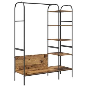 vidaXL Suporte para Roupas Carvalho Castanho 120 x 44 x 160 cm