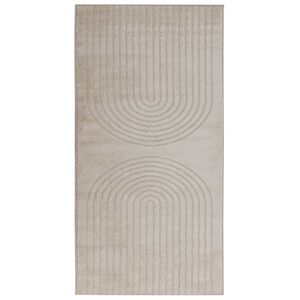 vidaXL Tapete interno GALATI Bege 150 x 80 cm Poli&eacute;ster