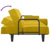vidaXL Sof&aacute;-cama com apoio de bra&ccedil;os veludo amarelo