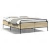 vidaXL Estrutura de cama 160x200 cm derivados madeira/metal