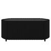 vidaXL 3 pcs conjunto lounge de jardim c/ almofad&otilde;es vime PE preto