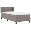 vidaXL Cama Box com colch&atilde;o Cinzento-acastanhado 80 x 200 cm tecido