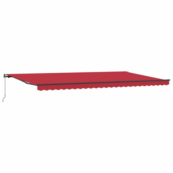 vidaXL Toldo Retr&aacute;til Manual Vermelho 600 &times; 350 cm Poli&eacute;ster e A&ccedil;o