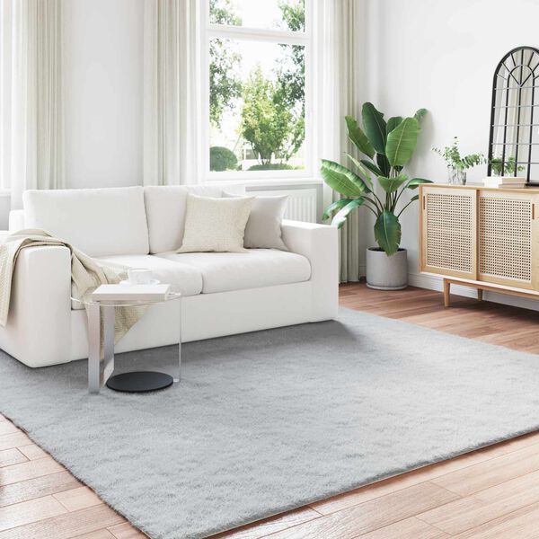 vidaXL Tapete de Pelo Sint&eacute;tico de Coelho Olite Cinzeto 200 x 200 cm