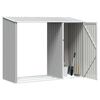 vidaXL Abrigo de lenha jardim 245x98x159 cm aço galvanizado cinzento