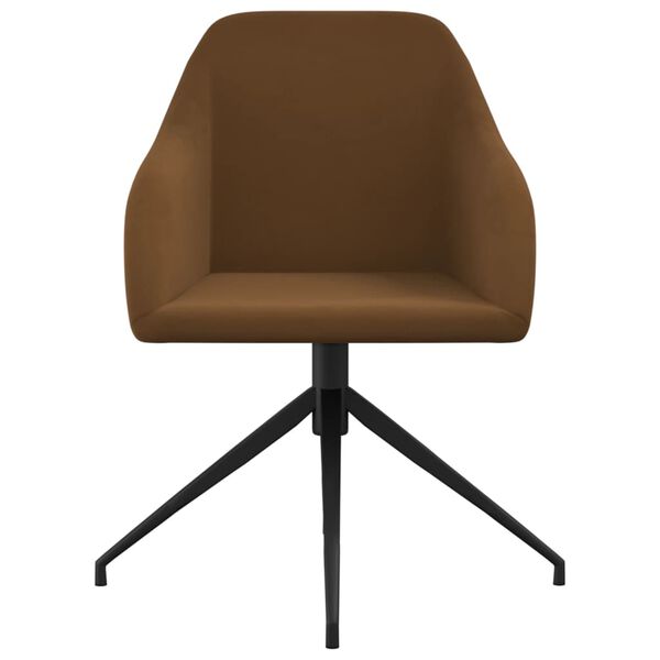 vidaXL Cadeiras de jantar 6 pcs veludo castanho
