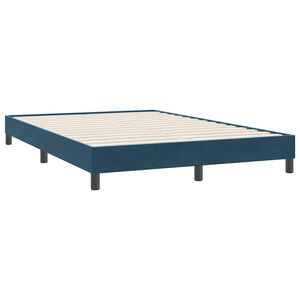vidaXL Estrutura de cama sem colch&atilde;o 140x220 cm veludo azul