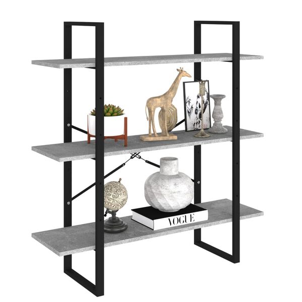 vidaXL Estante 100x30x105 cm derivados de madeira cinzento cimento