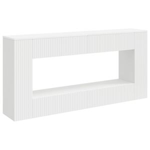 vidaXL Aparador Riscas Branco 155 x 29 x 74 cm Madeira engenheirada