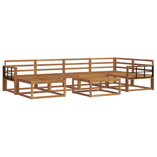 vidaXL Conjunto de Sof&aacute;s para Exterior 7 pcs Natural