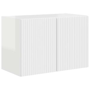 vidaXL Arm&aacute;rio de TV de Parede Branco Brilhante 59,5 x 31 x 40 cm