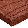 vidaXL Pedra Passo 6 pcs Vermelho 60,5 x 25 x 2 cm Borracha