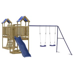 vidaXL Conjunto de brincar para exterior madeira de pinho impregnada