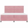 vidaXL Cama Box Spring LED com colch&atilde;o Rosa 200 x 200 cm Veludo