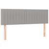 vidaXL Cama com molas/colch&atilde;o 140x190 cm tecido cinzento-claro