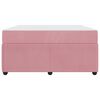 vidaXL Estrutura da Cama com colch&atilde;o Rosa 160 x 200 cm tecido