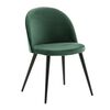 Venture Home Cadeiras de jantar Velvet 2 pcs veludo preto e verde