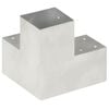 vidaXL Bases p/ poste em forma de Y 4 pcs 101x101 mm metal galvanizado