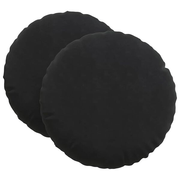 vidaXL Almofadas de Assento 2 pcs Preto Ø80 x 29 cm Veludo