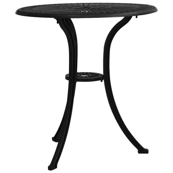 vidaXL Mesa de jardim 62x62x65 cm alum&iacute;nio fundido preto