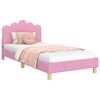 vidaXL Estrutura de Cama Infantil com Cabeceira Rosa 90 x 200 cm