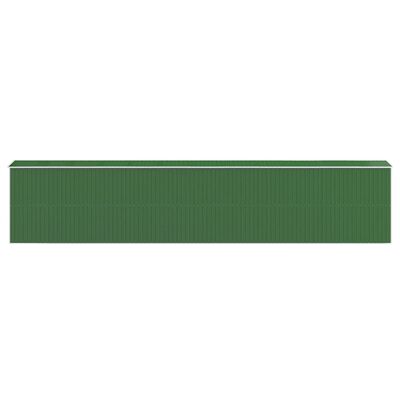 vidaXL Abrigo de jardim 192x938x223 cm aço galvanizado verde