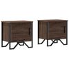 vidaXL Mesa de cabeceira 2 pcs derivado de madeira carvalho castanho