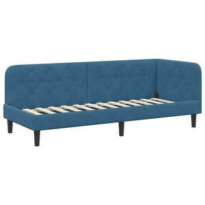 vidaXL Estrutura de Cama de Canto Azul 80 x 200 cm Veludo