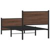 vidaXL Estrutura de cama sem colch&atilde;o 80x200 cm metal carvalho castanho