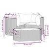 vidaXL 4 pcs conjunto lounge de jardim c/ almofadões vime PE cinzento