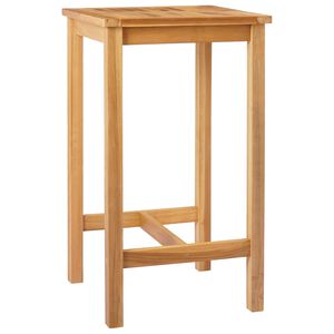 vidaXL Mesa de bar Natural 60 x 60 x 105 cm Teak S&oacute;lido