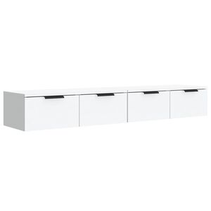 vidaXL Arm&aacute;rios de parede 2 pcs 68x30x20cm derivados de madeira branco