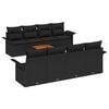 vidaXL Conjunto de Sof&aacute; de Jardim 9 unid. Preto vime PE