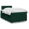 vidaXL Cama boxspring com colch&atilde;o 120x190 cm veludo verde-escuro
