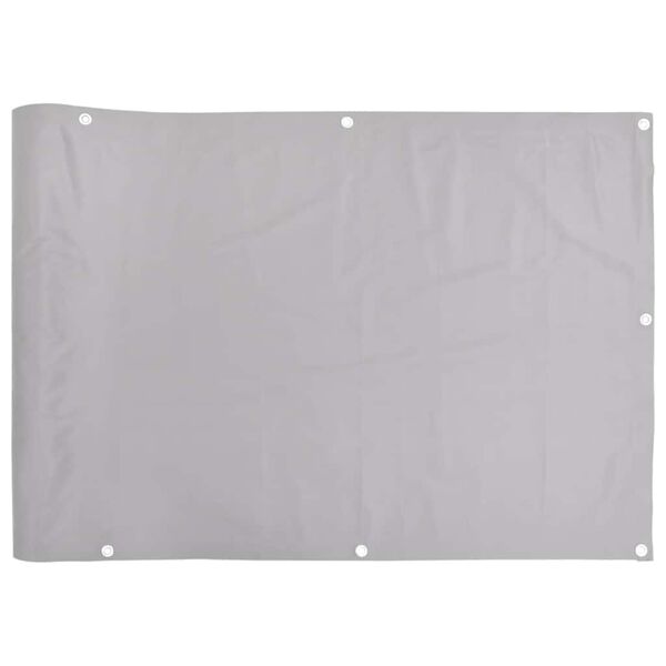 vidaXL Tela de privacidade para varanda 500x75 cm PVC cinzento