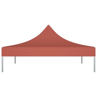 vidaXL Teto para tenda de festas 2x2 m 270 g/m² terracota