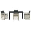 vidaXL Conjunto de Jantar para Jardim 5 pcs Cinzento-claro vime PE