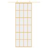 vidaXL Porta deslizante 76x205 cm vidro ESG/alumínio dourado