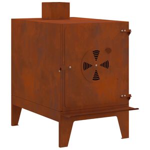 vidaXL Fog&atilde;o de campismo 35x50x60 cm a&ccedil;o corten