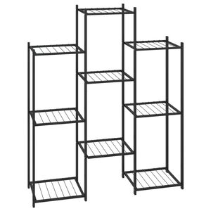 vidaXL Suporte de vasos 83x25x100 cm ferro preto