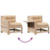 vidaXL 5 pcs conjunto lounge de jardim c/ almofad&otilde;es pinho maci&ccedil;o