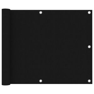 vidaXL Tela de varanda 75x300 cm tecido oxford preto