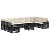 vidaXL Conjunto de Sof&aacute; de Jardim 11 unid. Preto e Branco Creme
