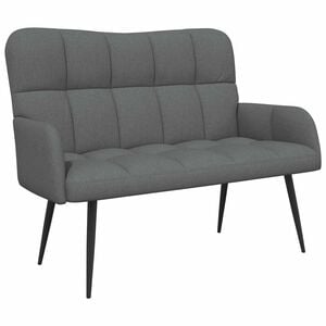vidaXL Sof&aacute; de dois lugares Cinza Escuro 115 x 61 x 87 cm tecido