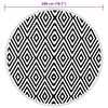 vidaXL Tapete de exterior &Oslash;200 cm ARAKIL PP branco e preto