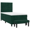 vidaXL Cama com molas/colch&atilde;o 90x190 cm veludo verde-escuro